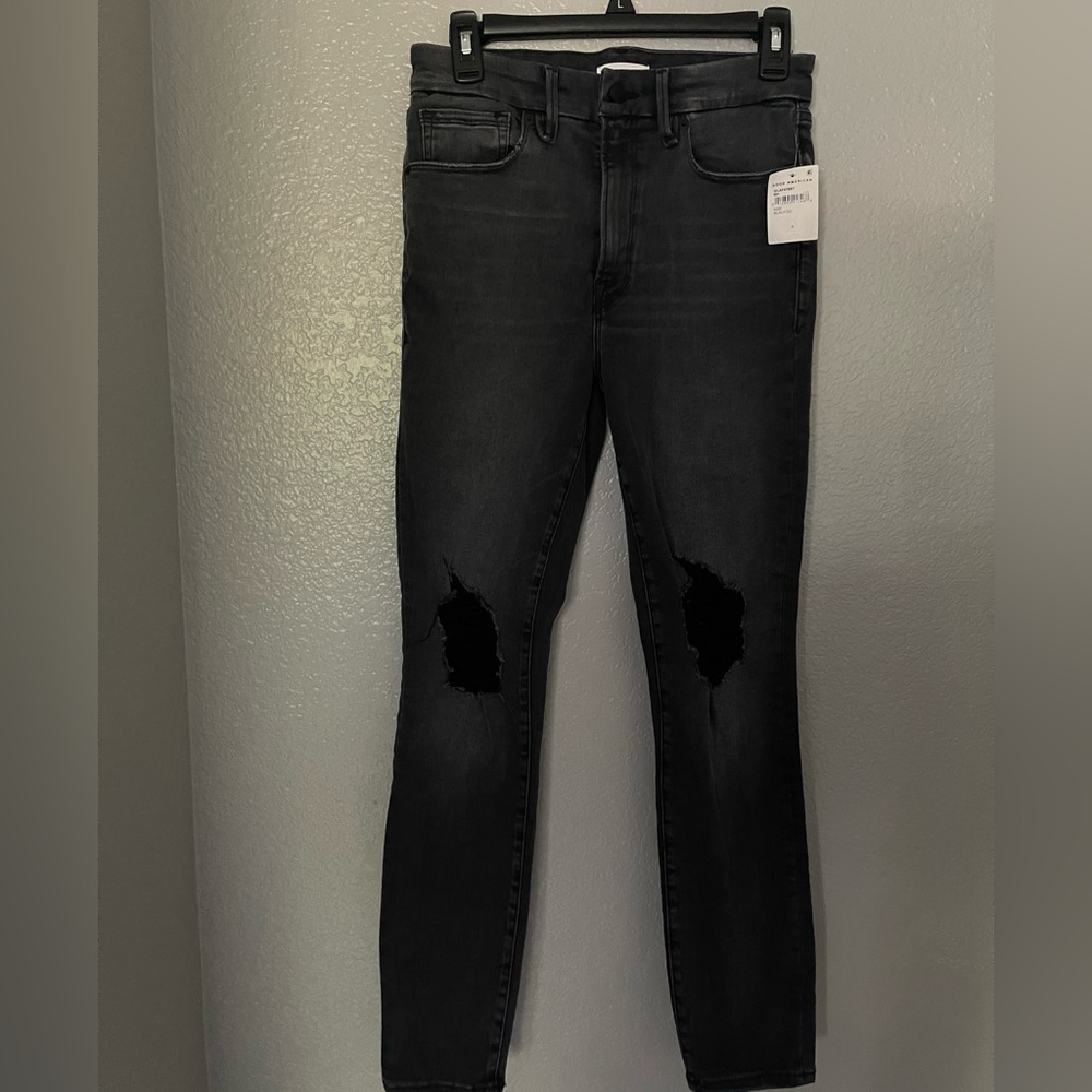 Good American Always fits- Good legs size 6-12 dark grey